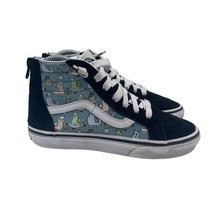 VANS Llamas Sk8-Hi Zip Skate Casual Blue White Shoes Kids Youth 3 - £22.28 GBP