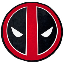 Deadpool Face Logo 50&quot; Round Beach Towel Multi-Color - £19.96 GBP