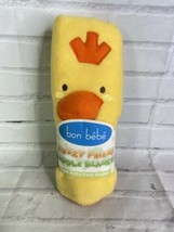 Bon Bebe Fuzzy Friend Cuddle Blanket Duck Yellow Orange Animal Z427N - £35.35 GBP