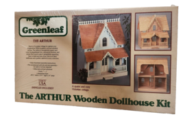 Vintage Greenleaf The Arthur Wooden Dollhouse Kit 1981 Victorian Cottage Usa - $74.79