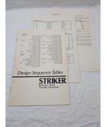 Design Sequence Tables Striker Traveller Miniatures Rulebook Tables Errata - $34.74 CAD