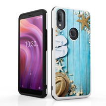 For Alcatel 3V (2019) Tough Hybrid Phone Shockproof Case Beach Life - $16.99