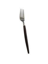 1 x Ekco Eterna CANOE MUFFIN Dinner Fork MCM Stainless Flatware Faux Woo... - $19.80