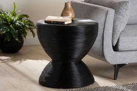 Theanna Laminated Natural Rattan Square Side Table - $215.00