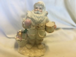 Lenox Santa Clause White Porcelain Santa with 24k Gold Accents Pastel Co... - $21.99