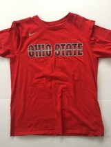 Ohio State Buckeyes Nike Athletic Cut Shirt Size Large Red Mens NCAA Short SLV - $9.89