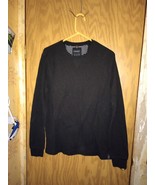 Denim &amp; Flower Ricky Singh Sweatshirt Mens Size L Black Long Sleeve Waff... - £11.83 GBP