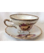 Vintage Lusterware 3 Footed Teacup &amp; Saucer W/ Pears - €12,16 EUR