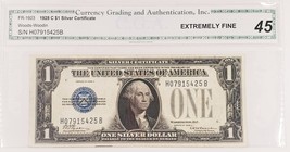 1928-C Argent Certificat Extra Fin Fr #1603 Hb Bloc Rare - $524.68
