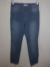ROYALTY STRETCH LADIES CROPPED JEANS-6P-WORN ONCE-COTTON/POLY/SPANDEX-COMFY - £13.80 GBP
