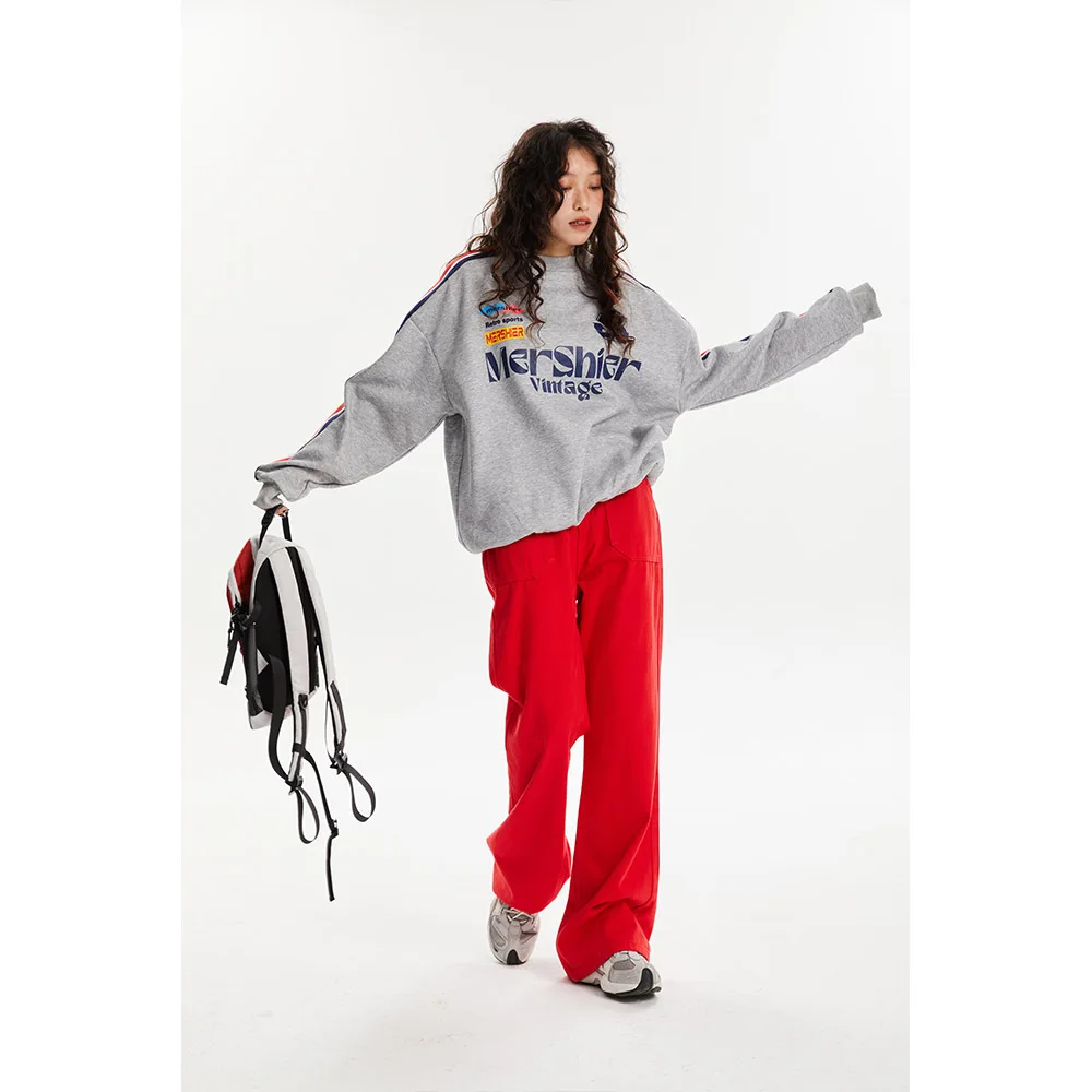 Loose And Lazy Sweater Women's  Retro Contrast Color Stitching Trendy  Women's I - $214.24