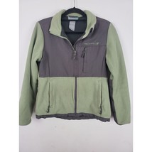 Free Country Fleece Light Weight Jacket Medium Womens Grey Green Full Zi... - $22.07