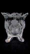 Fostoria Coin Glass Footed Clear Pressed Glass Spooner/Open Candy Dish - $58.41