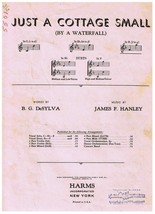 Just A Cottage Small Sheet Music B DeSylva James Hanley - $2.14