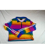 Love Love Love Cropped Shirt Womens Plus 3X Multicolor Colorful Tie Die - $2.92