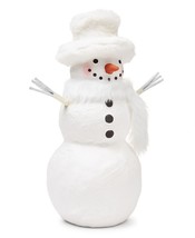 Holiday Lane Cozy Christmas 16″H Paperpulp Snowman Decor C210324 - $36.75