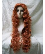 Long Red Medieval Warrior Queen Wig Ariel Mermaid Scottish Princess Meri... - $578.13 MXN