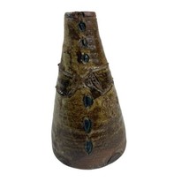 5.5” Oriental Bud Vase Clay Pottery MID CENTURY MODERN Signed Carol Evans - $32.71