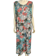 Talbots Plus Petite Women&#39;s Floral Sleeveless Knit Dress 3XP - $38.69 CAD