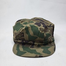 Vintage Military Woodland Camouflage Patrol Cap Size XLarge NOS - $14.45