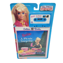 Vintage 1994 Golden Books Story + Tape Barbie Picnic Surprise Book New Sealed - £26.57 GBP