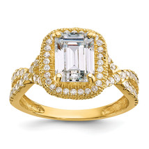 10K Tiara Collection Polished CZ Ring 10YC382 - £300.50 GBP