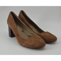 Adrienne Vittadini Women&#39;s Suede Brown Round Toe Pumps Size 10 - $16.83