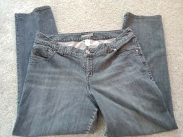 Venezia Jeans Womens plus Size 3 Straight Leg Dark Wash Stretch Faded Denim Blue - £13.44 GBP