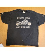 harley davidson Black Xl Staff Tshirt Mount Veernon IL Vtg Read Notes - $26.05 CAD