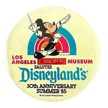 Disneyland Hollywood Bowl Pin Back Button 2.5” LA Childrens Museum 30th ... - $4.18
