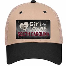 This Girl Loves South Carolina Novelty Khaki Mesh License Plate Hat - £23.04 GBP