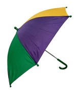 Mardi Gras Umbrella Second Line Parasol Green Purple Yellow 16&quot; - £8.55 GBP