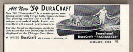 1954 Vintage Ad Duracraft Pacemaker Boats Monticello,Arkansas - $9.25