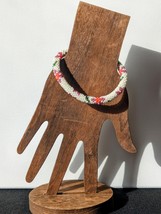 Floral Beaded Rope Crochet Bangle Bracelet - £23.97 GBP
