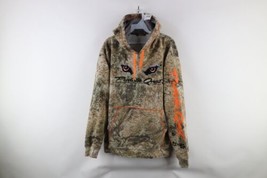 Vintage Cabelas Mens Medium Faded Predator Quest Camouflage Hoodie Sweatshirt - £51.76 GBP