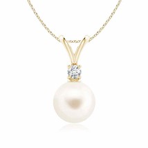 Authenticity Guarantee 
Freshwater Cultured Pearl Pendant in 14K Yellow Gold ... - £389.79 GBP