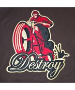 Destroy Men&#39;s Brown Hoodie-NWTs Organ Donors Motorcycle casual thick emb... - $41.35 CAD