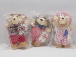 VTG NOS Lot of 3 Wendy&#39;s Furskins Bears Holiday 1986 Original Packaging Sealed - £11.76 GBP