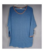 NWT LulaRoe Randy Solid Blue With Red Trim Size 3XL - $294.58 MXN