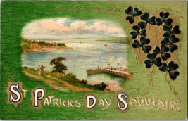 Vtg Postcard Winsch St. Patrick&#39;s Day Souvenir Greetings, Embossed c1910 - £6.99 GBP
