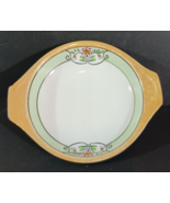 Vintage MEITO CHINA LUSTERWARE DISH Double Handle ORANGE RIM Flowers 5.5&quot; - $164.58 MXN