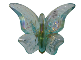 Fenton Iridescent Carnival Glass Butterfly with Brass Stand - €54,58 EUR