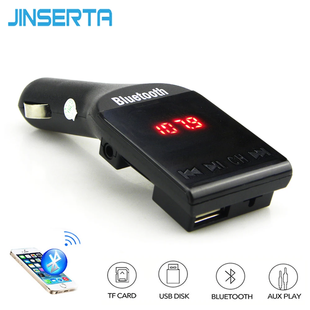 JINSERTA Bluetooth FM Transmitter MP3 Player Handsfree Call Car Kit Supp... - £13.96 GBP
