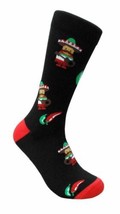 Spicy Chili Peppers Black FineFit Mens Fun Novelty Socks Dress SOX Mexic... - £9.73 GBP