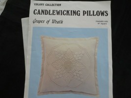 STARTED Colony Collection GRAPES OF WRATH Candlewicking Pillow Kit - 18&quot;... - $12.00