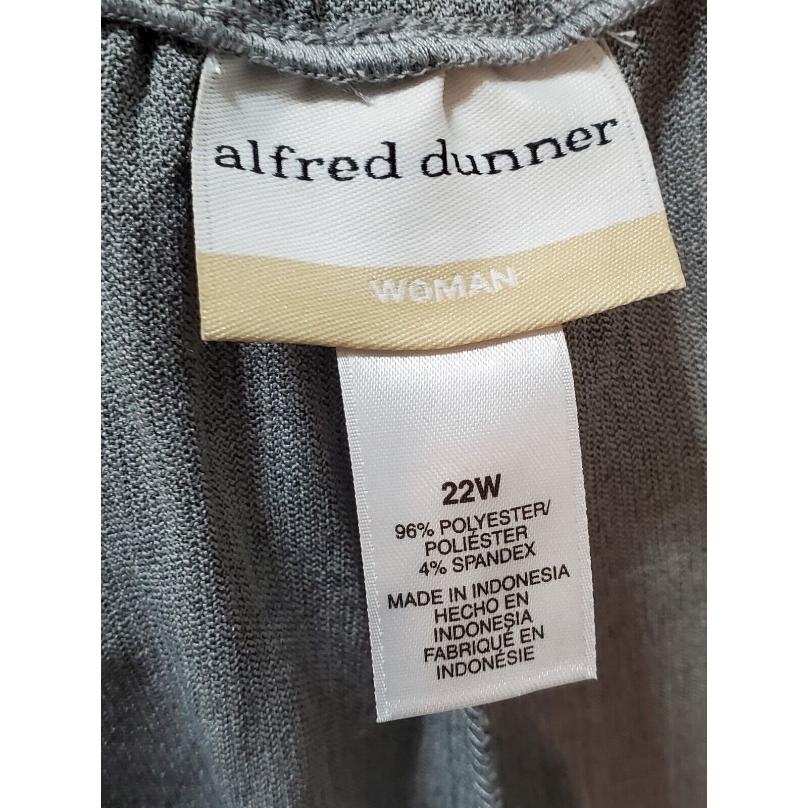 Alfred Dunner Women's Gray Polyester Mid Rise Straight Fit Dress Pant Size 22W Item image 7