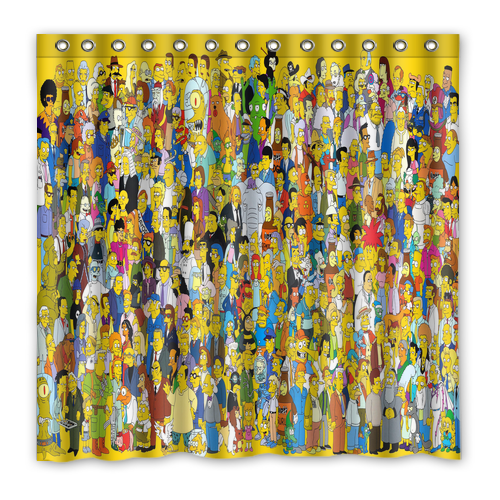 New!!! The Simpsons Custom Waterproof Polyester Shower Curtain 4 size Item image 2