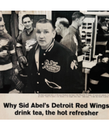 1962 Sid Abel Detroit Red Wing Tea Cigarettes Advertisement Hockey NHL D... - $42.03 CAD