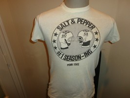 Vtg 70&#39;s Gray NCAA Penn State Millen Clark Salt &amp; Pepper TACKLES T-shirt Fits S  - £35.11 GBP