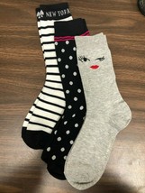 Kate Spade Womens Socks, Variety, 3 Pairs S/M - £15.77 GBP